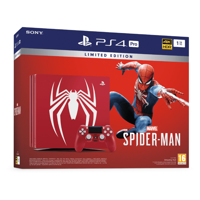 PLAYSTATION PS4 PRO 1 TB LIMITED EDITION + MARVEL'S SPIDERMAN